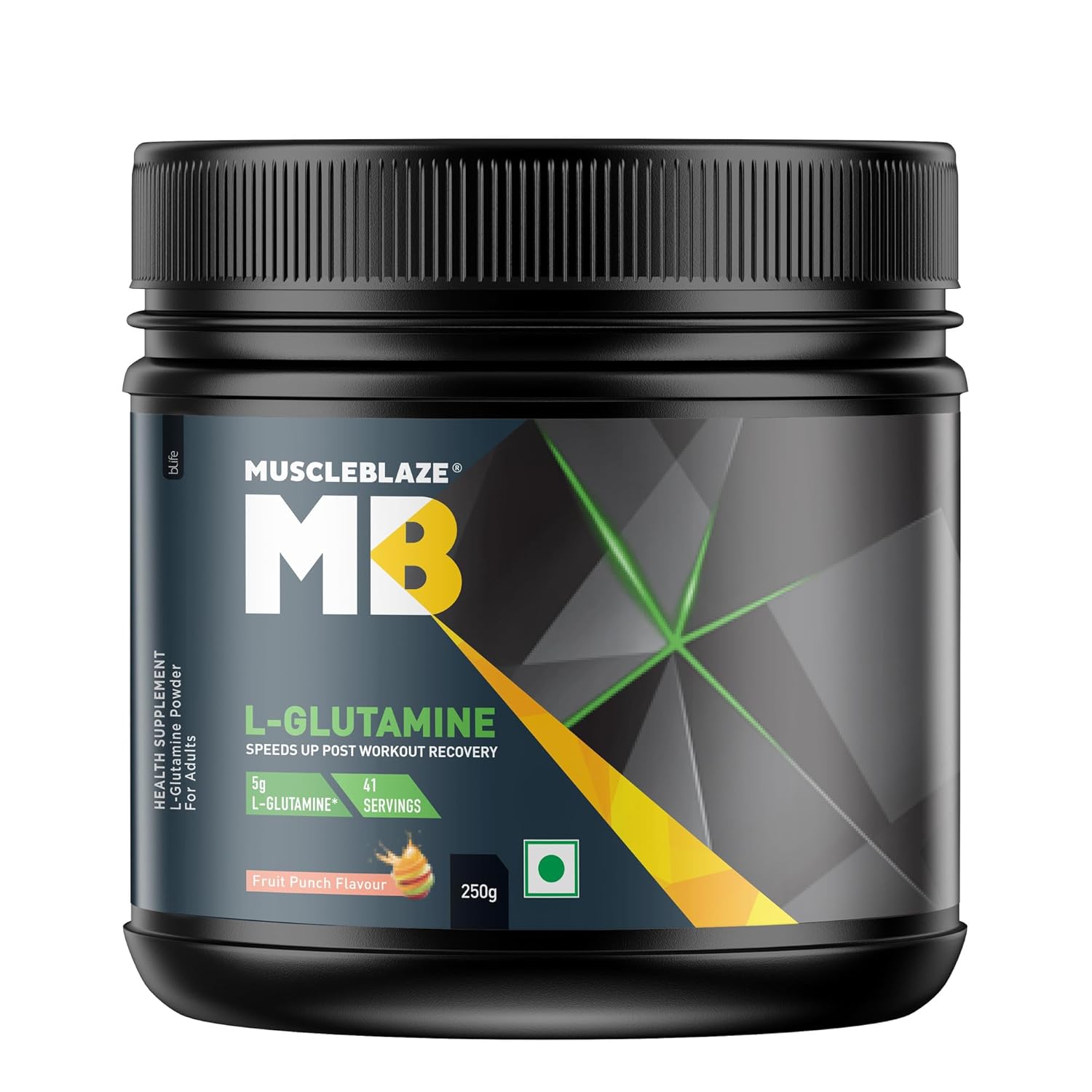 MuscleBlaze L-Glutamine Powder — Unflavoured, Powder 250g – Amino Acid