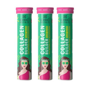 Chicnutrix Plant-Based Collagen Builder Effervescent Tablets 60 – Ayurvedic Herb