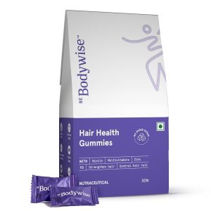 Be Bodywise Biotin Hair Gummies with Zinc & Folic Acid Gummies – Vegetarian Mineral