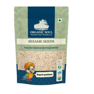 Organic Soul White Sesame Seeds Capsules 250g – Sesamum indicum