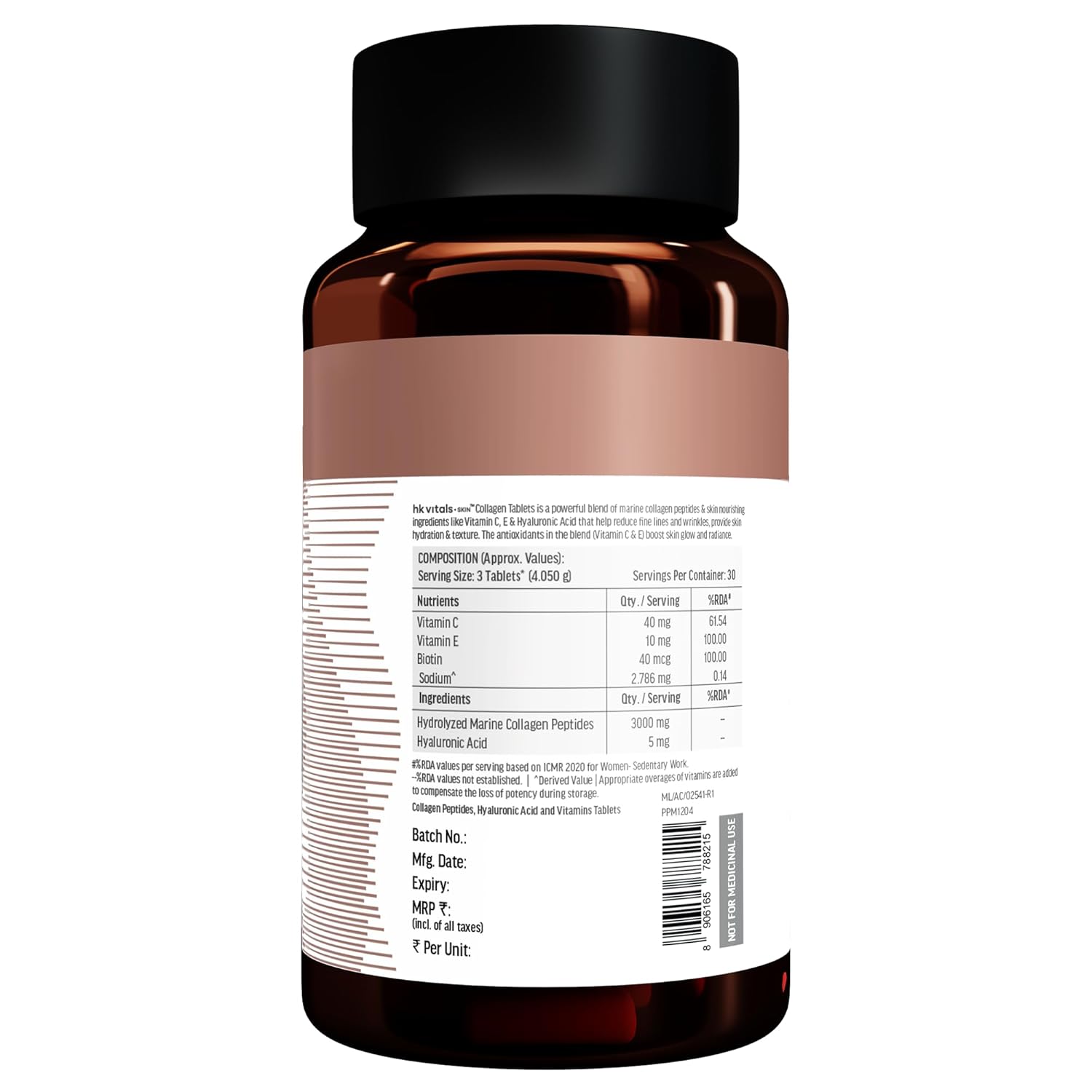 HK Vitals Marine Collagen 3000mg Tablets 90 – Ayurvedic Herb
