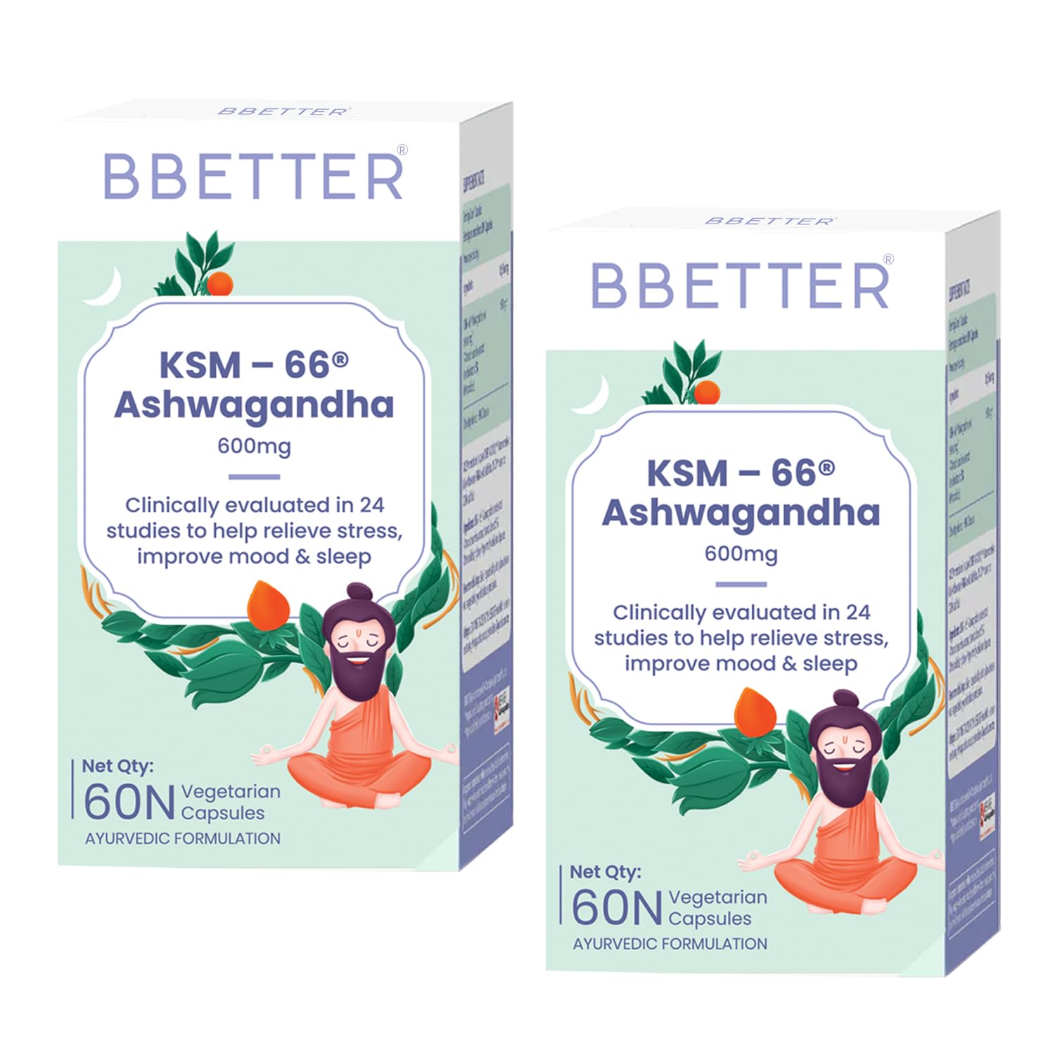 BBetter Ashwagandha KSM-66 Capsules 120 – Withania somnifera