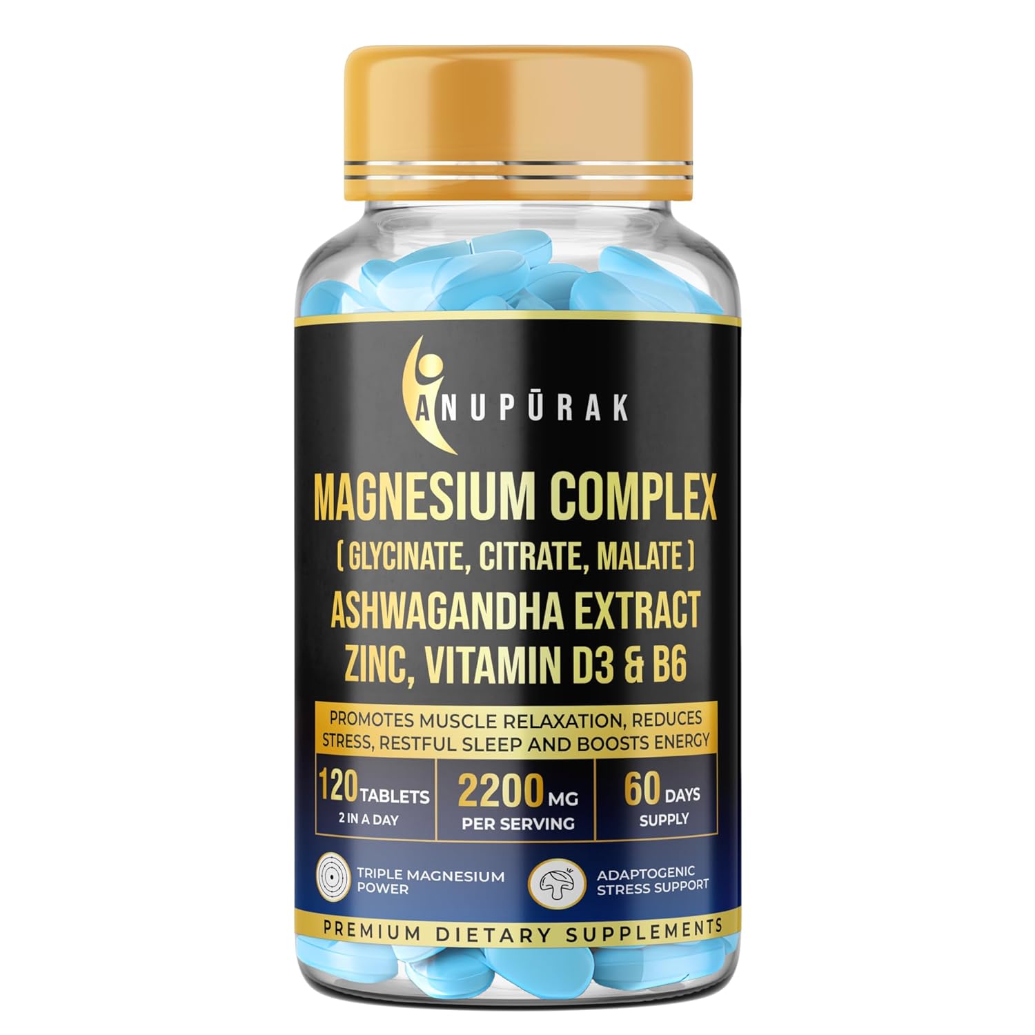 Triple Magnesium Complex 120 Tablets – High-Strength Vegetarian Mineral