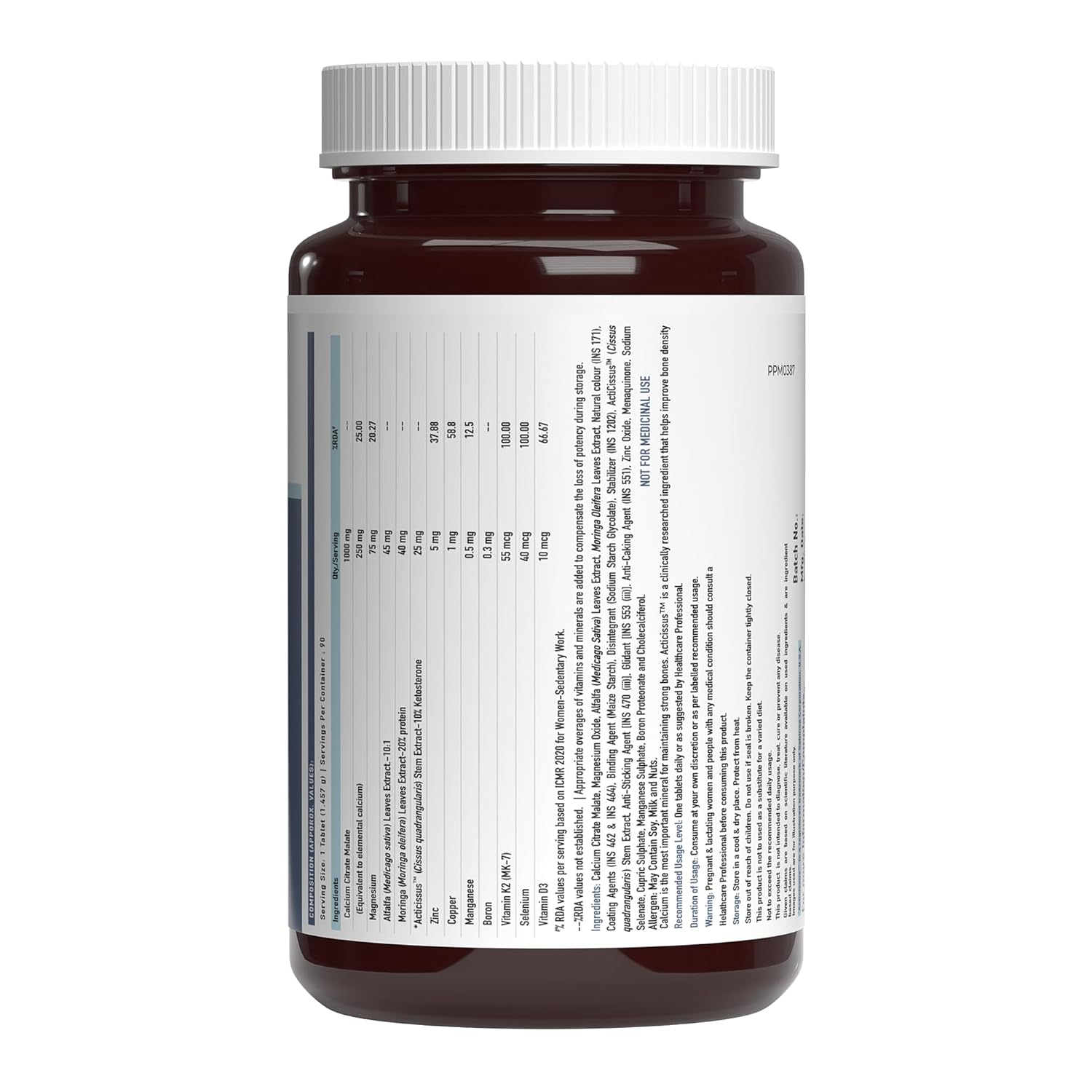 TrueBasics Calcium + Vitamin D3 & K2-MK7 Tablets 90 – Vitamin Supplement