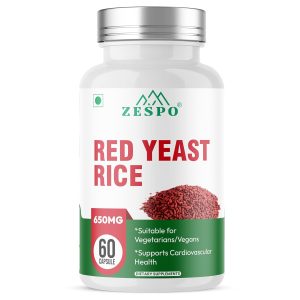 Zespo Red Yeast Rice with CoQ10 650mg Capsules 60 – Ayurvedic Herb