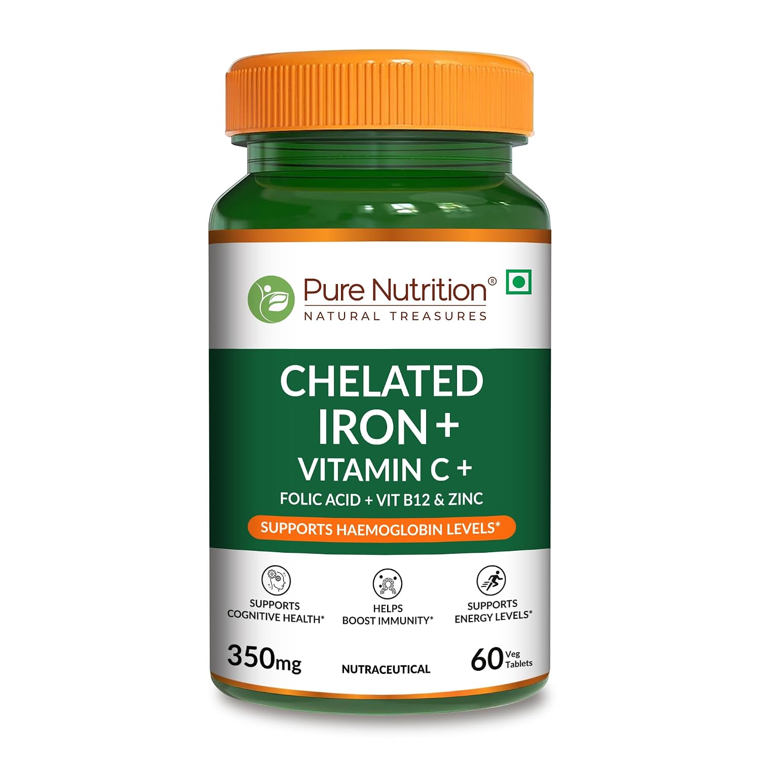 Pure Nutrition Chelated Iron Capsules – Vegetarian Mineral