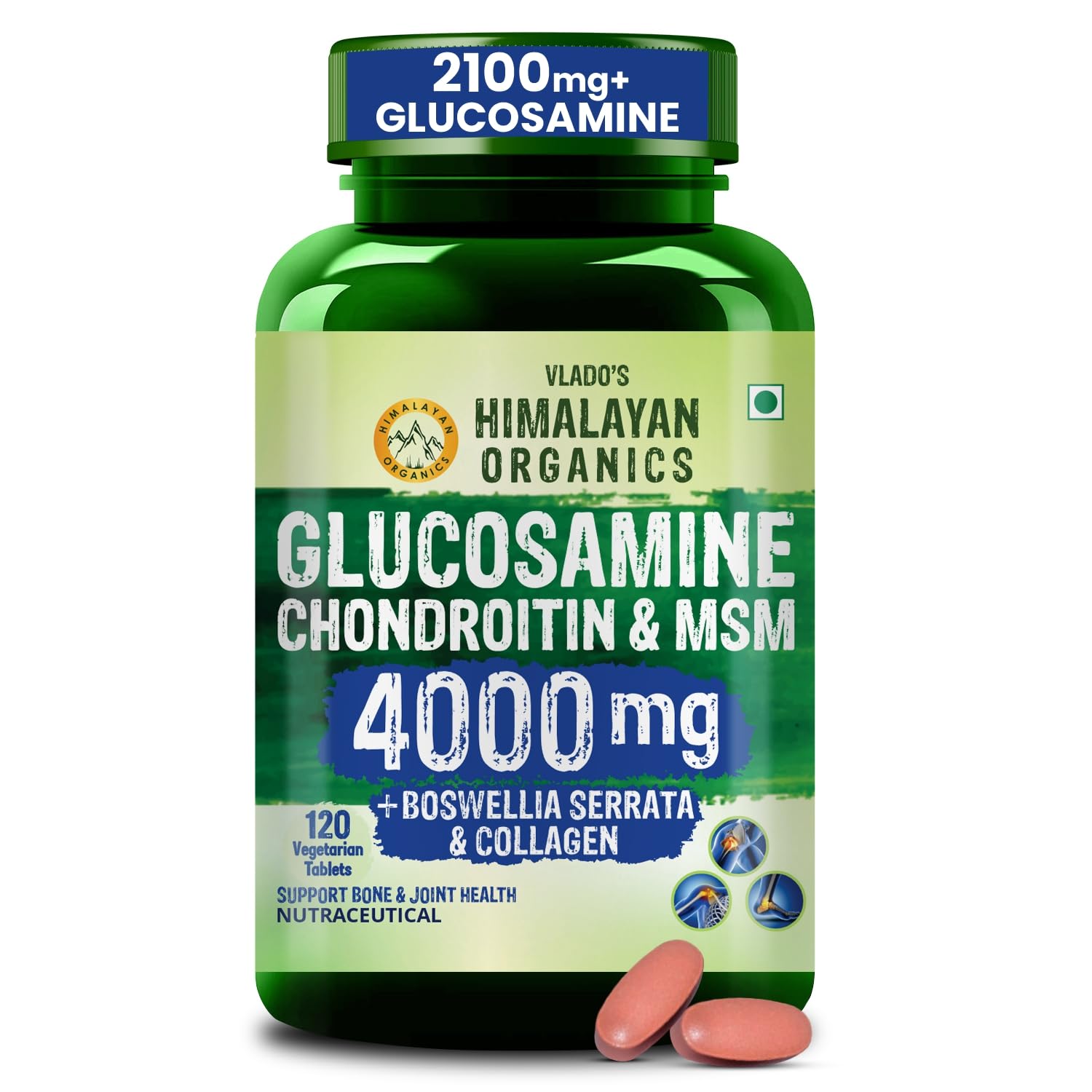 Himalayan Organics Glucosamine Chondroitin MSM Tablets – Ayurvedic Herb