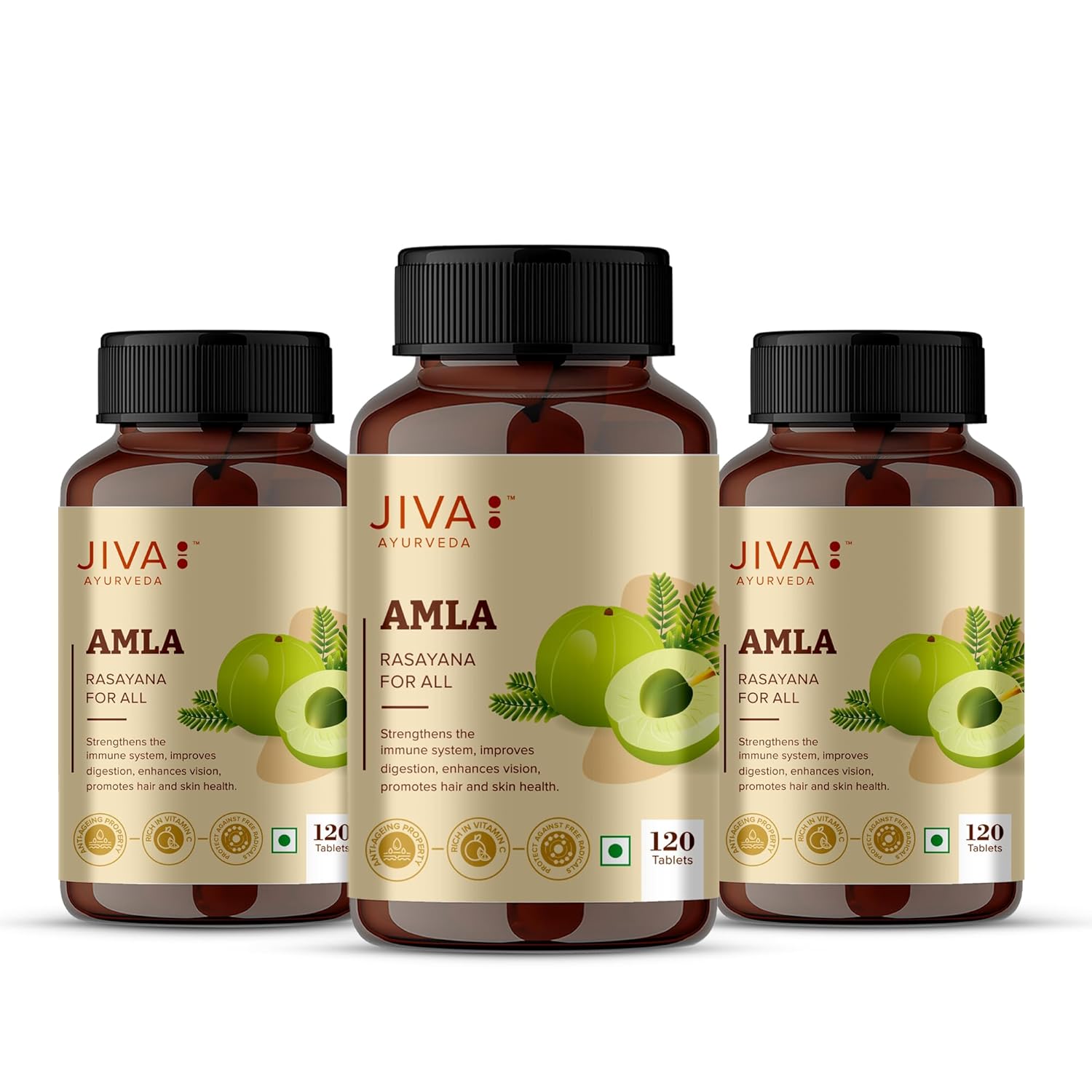 Jiva Amla 500mg Tablets 240 – Emblica officinalis