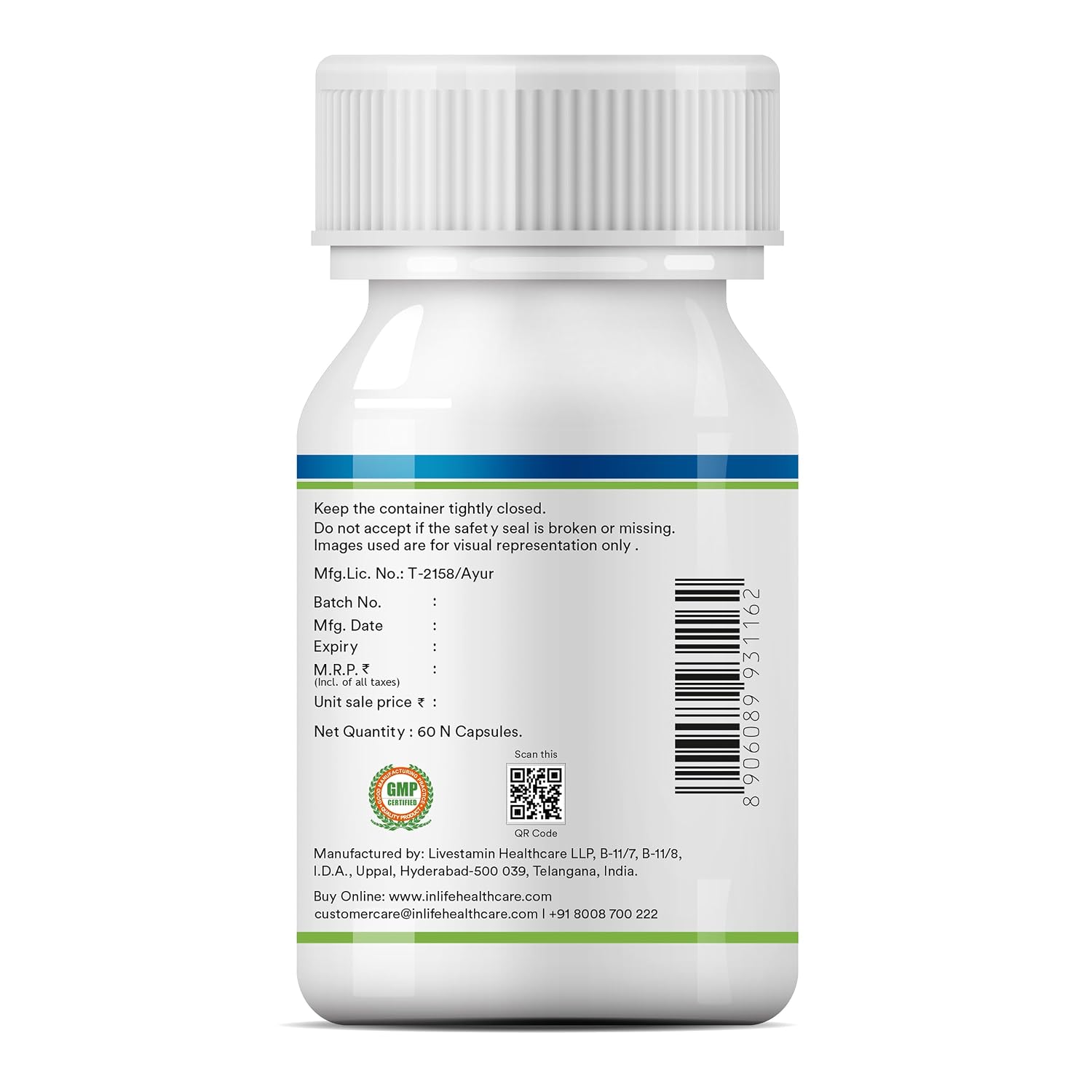 InLife Shatavari Extract 500mg Capsules 60 – Asparagus Racemosus