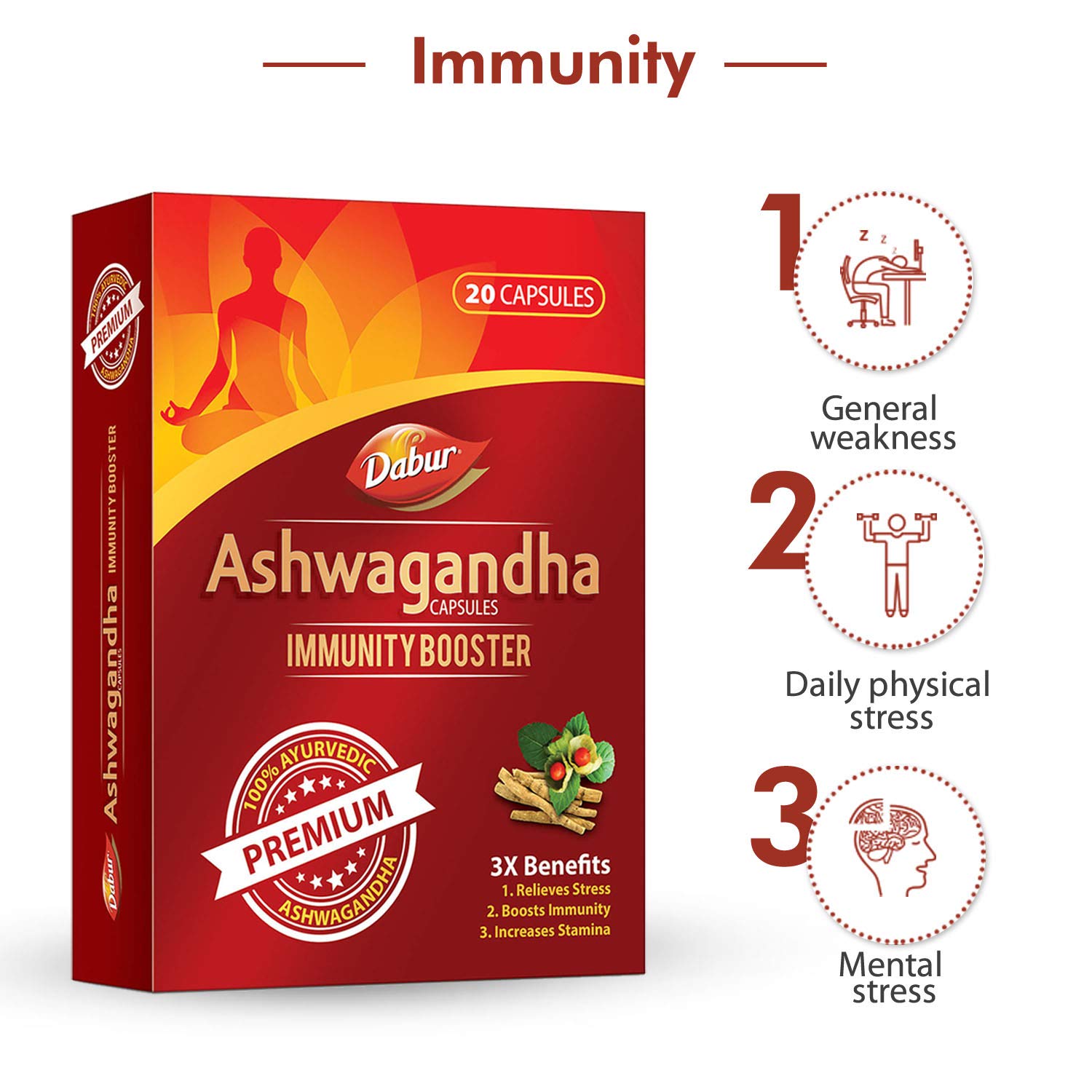Dabur Ashwagandha Capsules – Withania somnifera