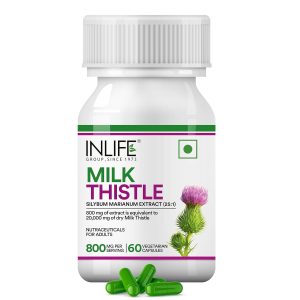 INLIFE Milk Thistle Silymarin 800mg Capsules 60 – Silybum marianum