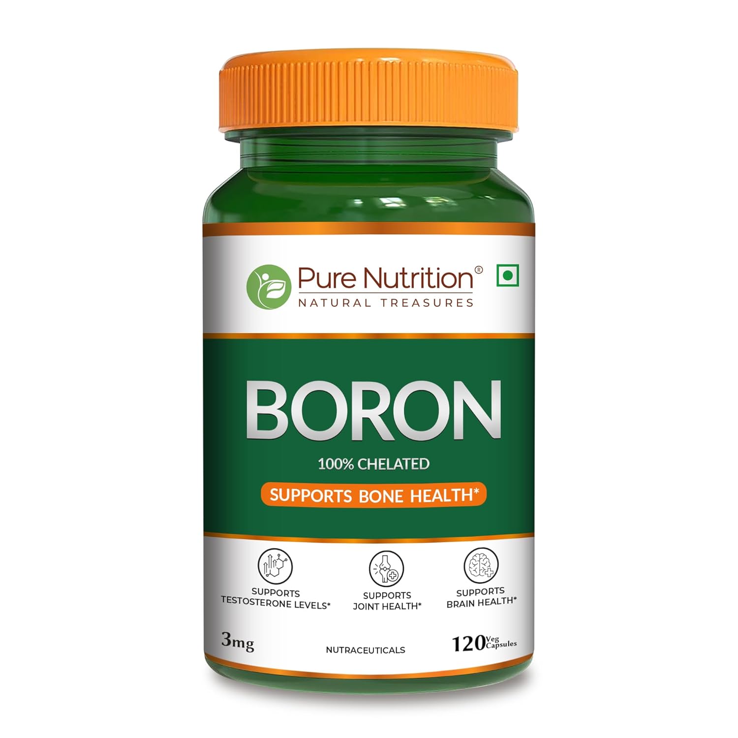 Pure Nutrition Boron 3mg 120 Capsules – Vegetarian Trace Mineral