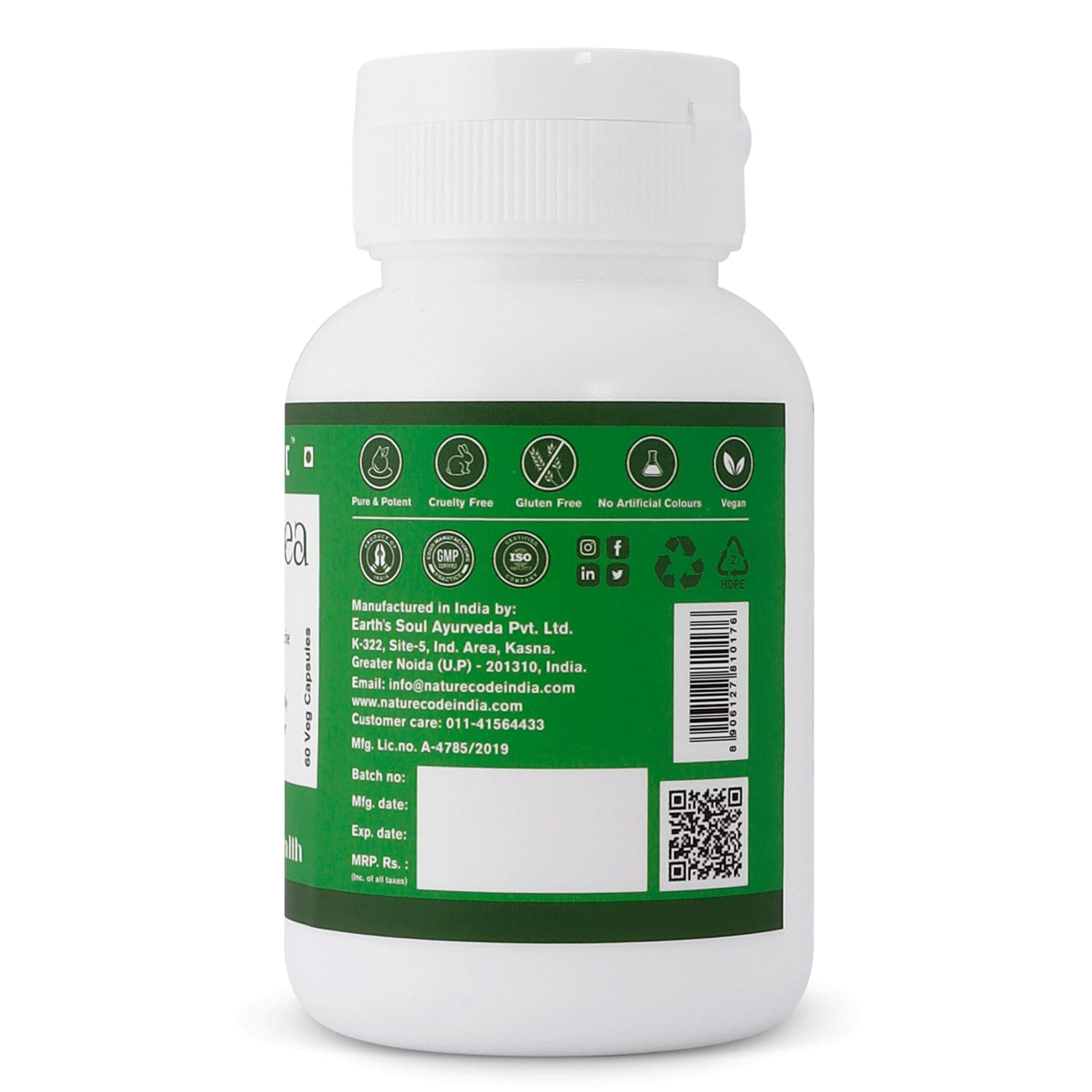 Nature Code Green Tea Extract 60 Veg 400mg Capsules 60 – Camellia sinensis