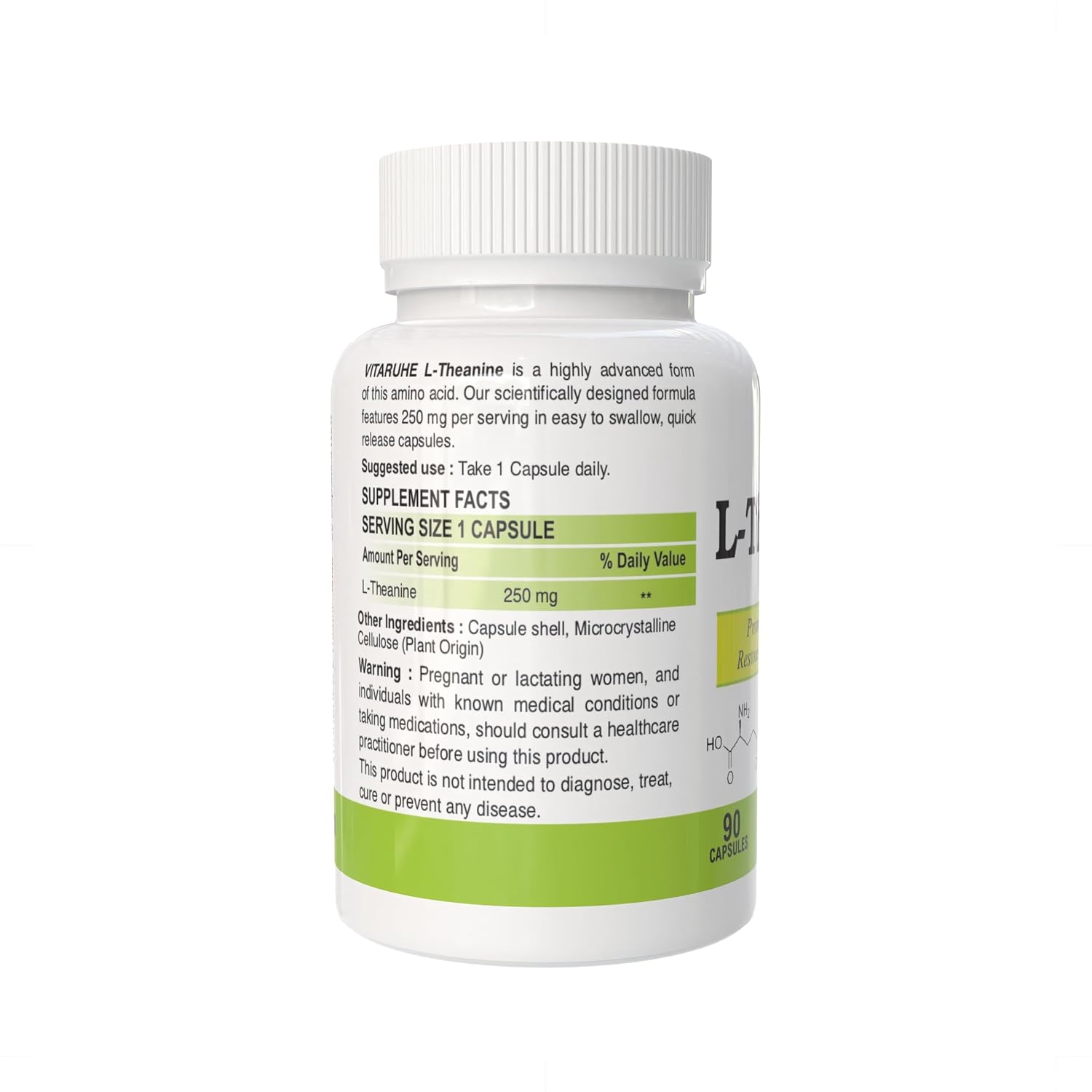 VITARUHE L-Theanine 250mg Capsules – Camellia sinensis