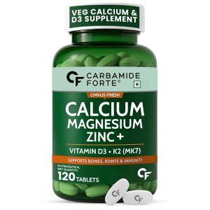 Carbamide Forte Calcium, Magnesium, Zinc + Vitamin D3 & K2 Tablets 120 – Vitamin Supplement