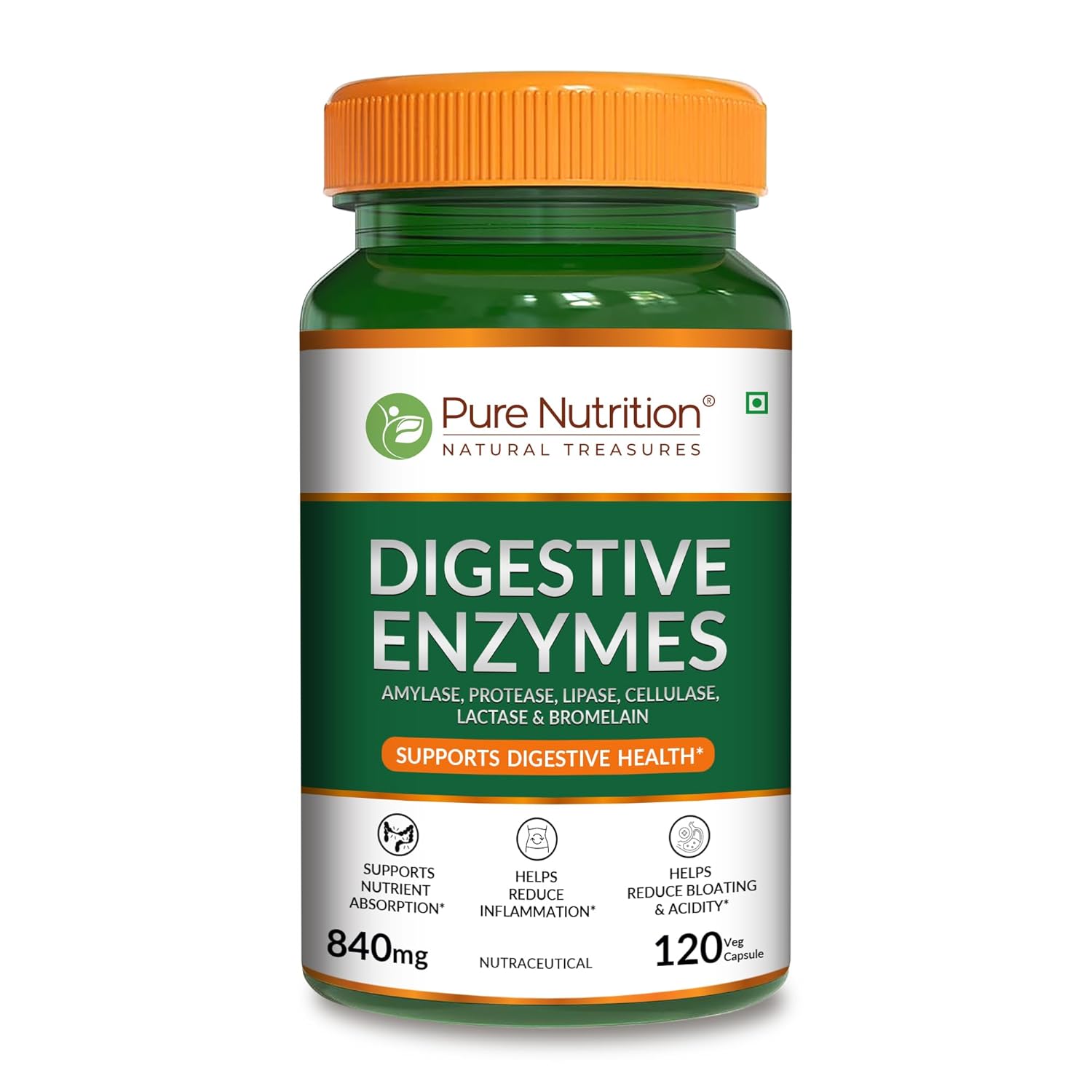 Pure Nutrition Digestive Enzymes with Bromelain Tablets – Ayurvedic Herb