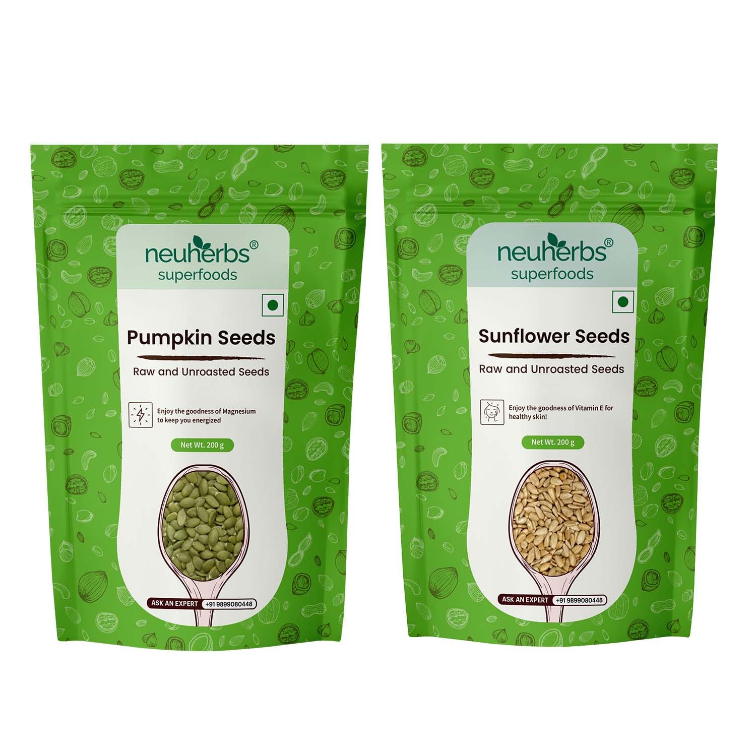 Neuherbs Raw Pumpkin Seeds Capsules 200g – Cucurbita pepo