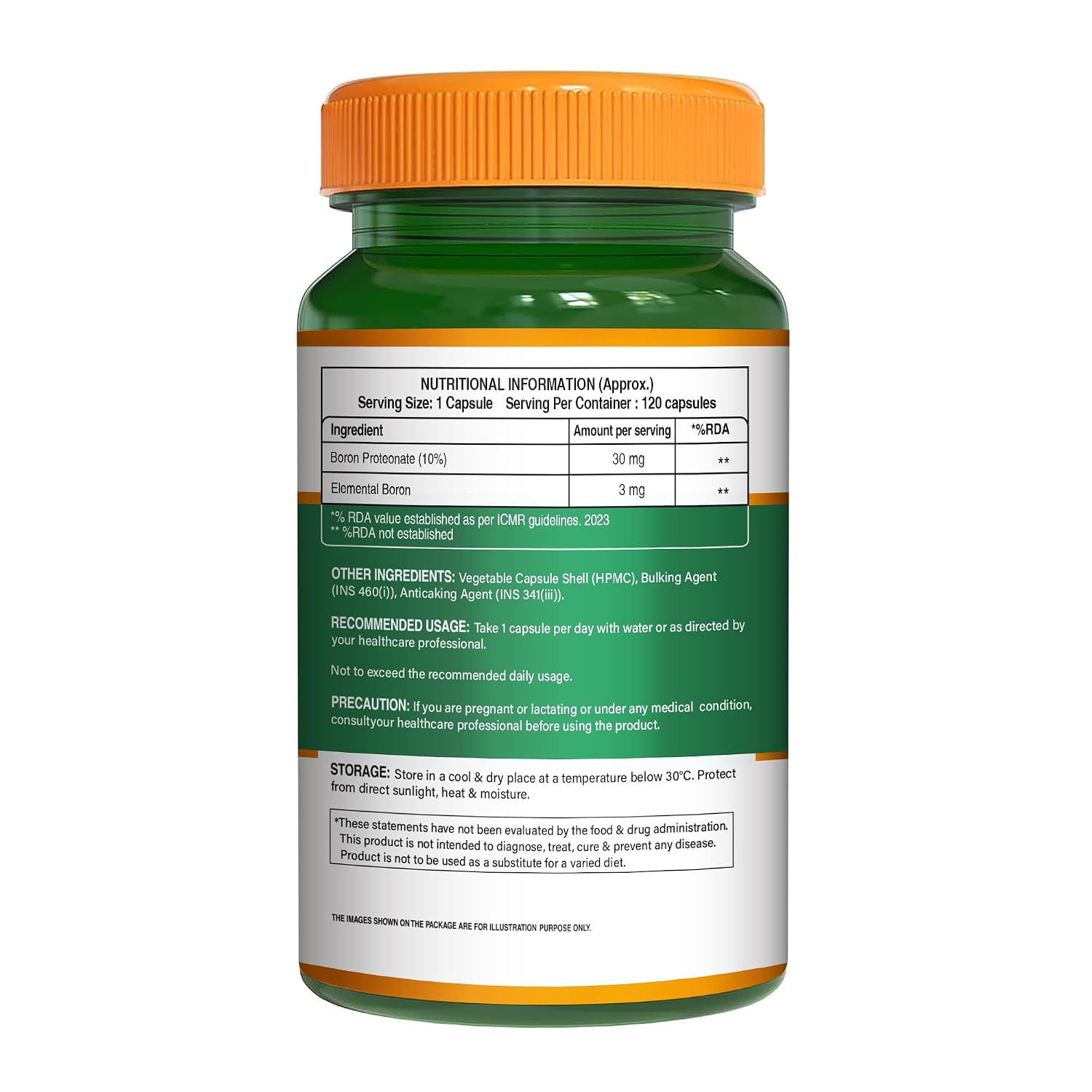 Pure Nutrition Boron 3mg 120 Capsules – Vegetarian Trace Mineral