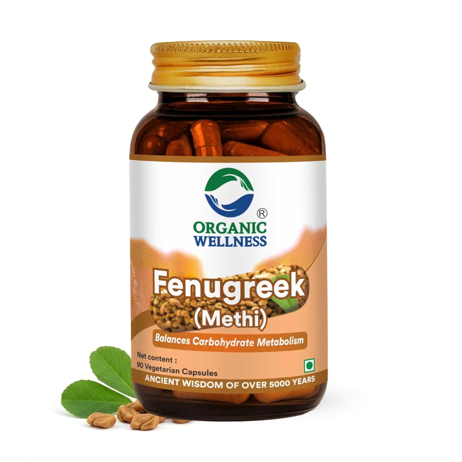 Organic Wellness Fenugreek 90 Veg Capsules 90 – Trigonella foenum