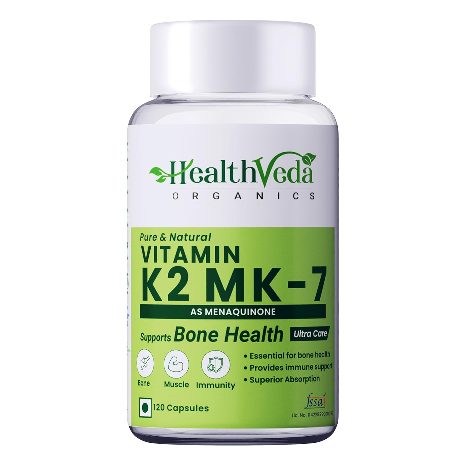 Health Veda Vitamin K2 Capsules 120 – Vitamin Supplement