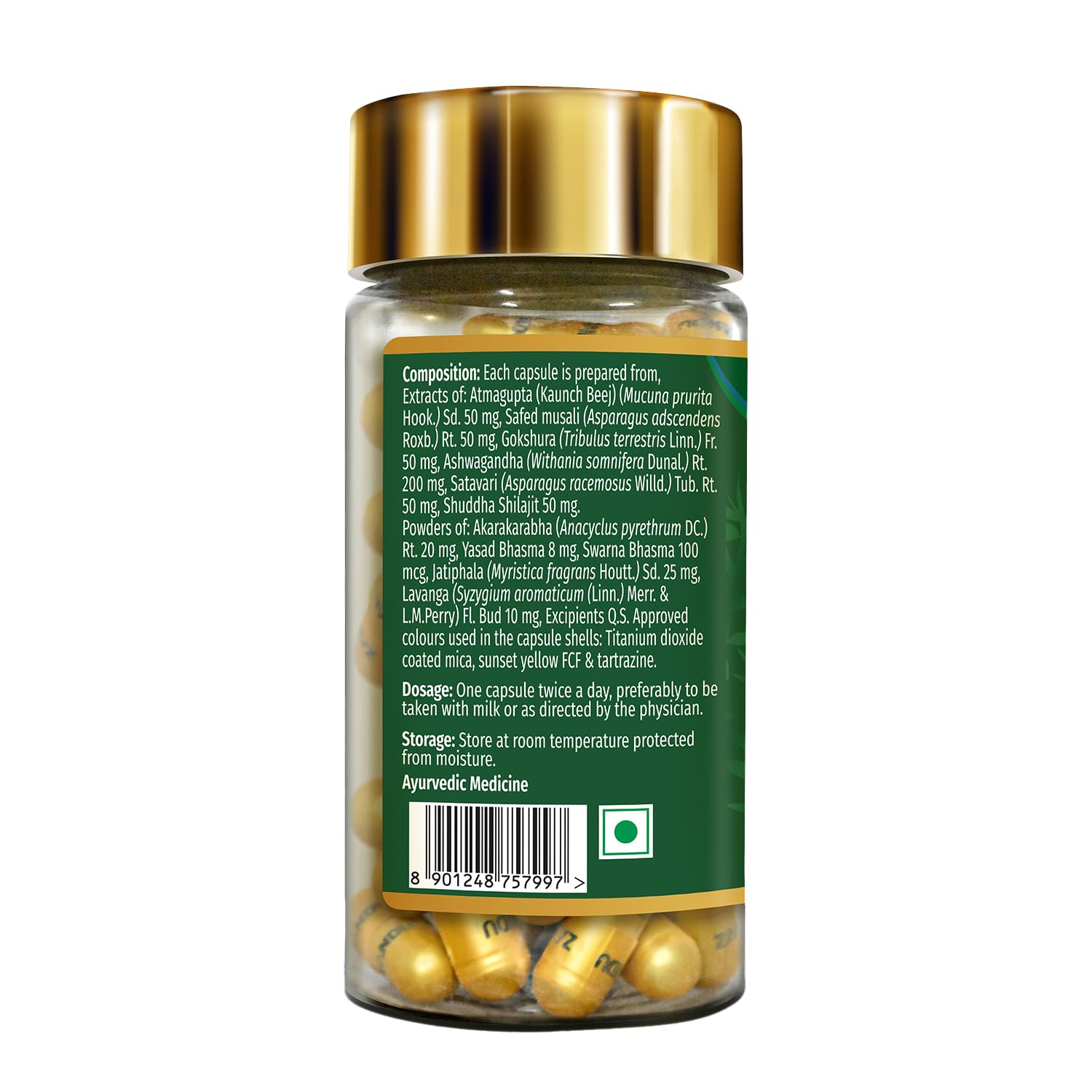 Zandu Ashwagandha Gold Plus Capsules 60 – Withania somnifera