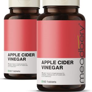 Meadbery Apple Cider Vinegar Tablets with Pomegranate 500mg Tablets 60 – Ayurvedic Herb
