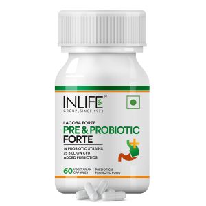 INLIFE Probiotics Forte CFU, 14 Strains — 60 Veg 25Billion Capsules 60 – Ayurvedic Herb