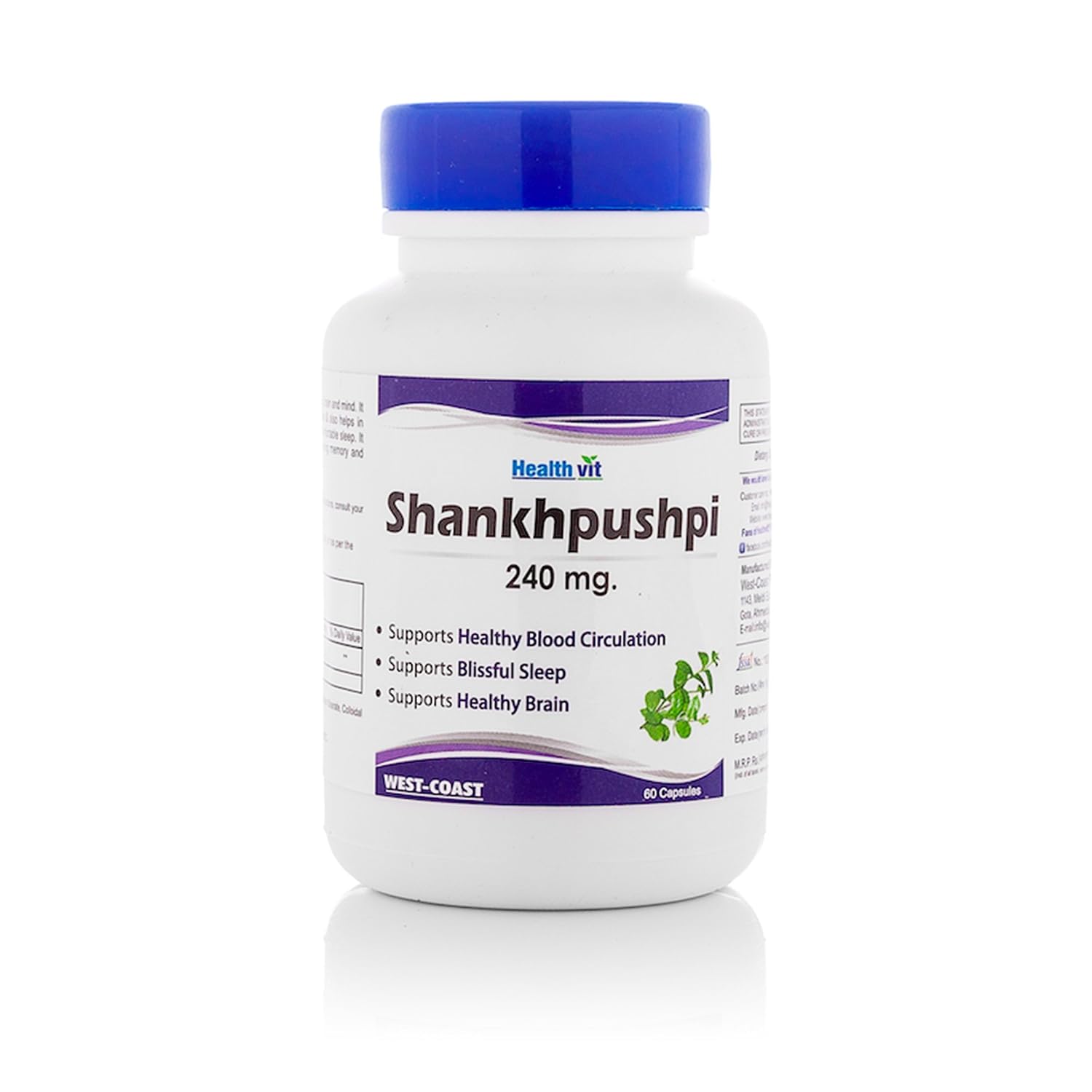 Healthvit Shankhpushpi 240mg Capsules 60 – Convolvulus pluricaulis
