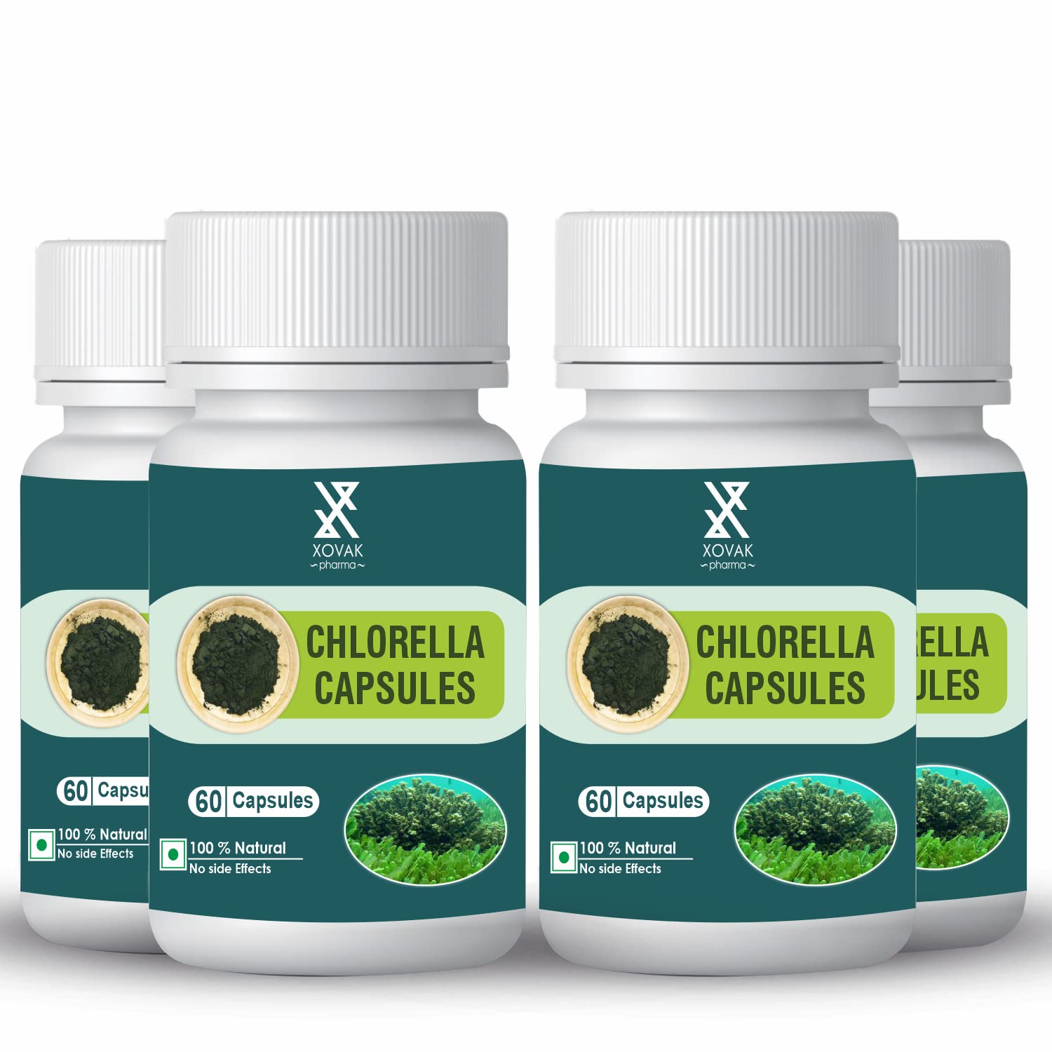 Xovak Pharma Organic Chlorella Capsules 60 – Chlorella vulgaris