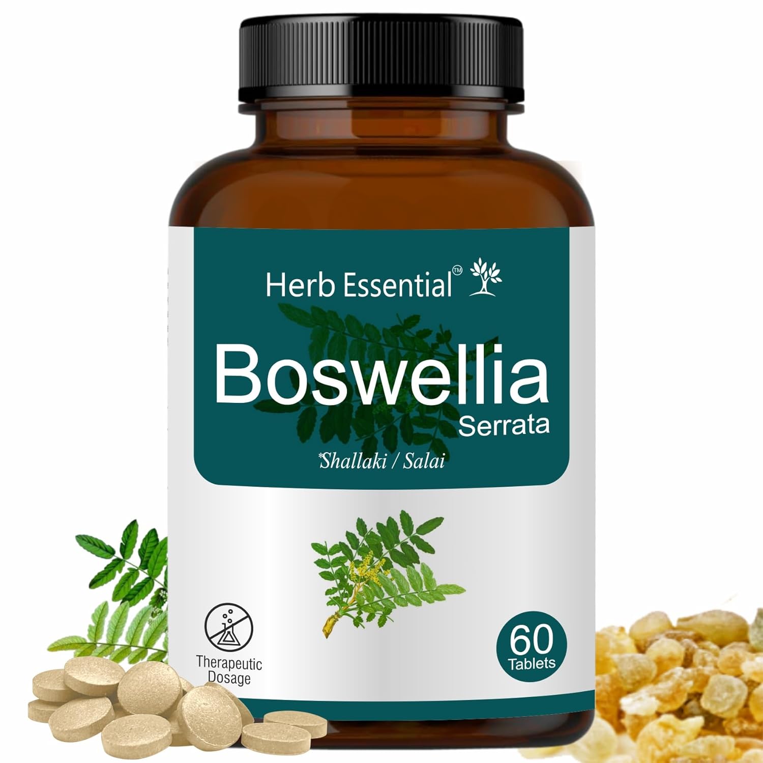 Herb Essential Boswellia Shallaki 500mg Tablets 60 – Boswellia serrata