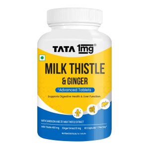 Tata 1mg Milk Thistle 70% Silymarin Capsules 60 – Silybum marianum