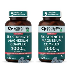 Carbamide Forte Magnesium Glycinate + Citrate 5X 2000mg Tablets – Vegetarian Mineral