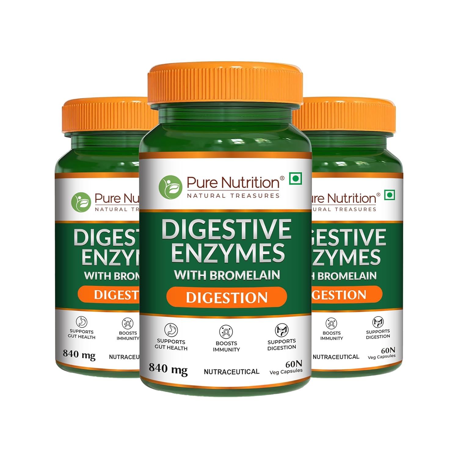 Pure Nutrition Digestive Enzymes with Bromelain Tablets – Ayurvedic Herb