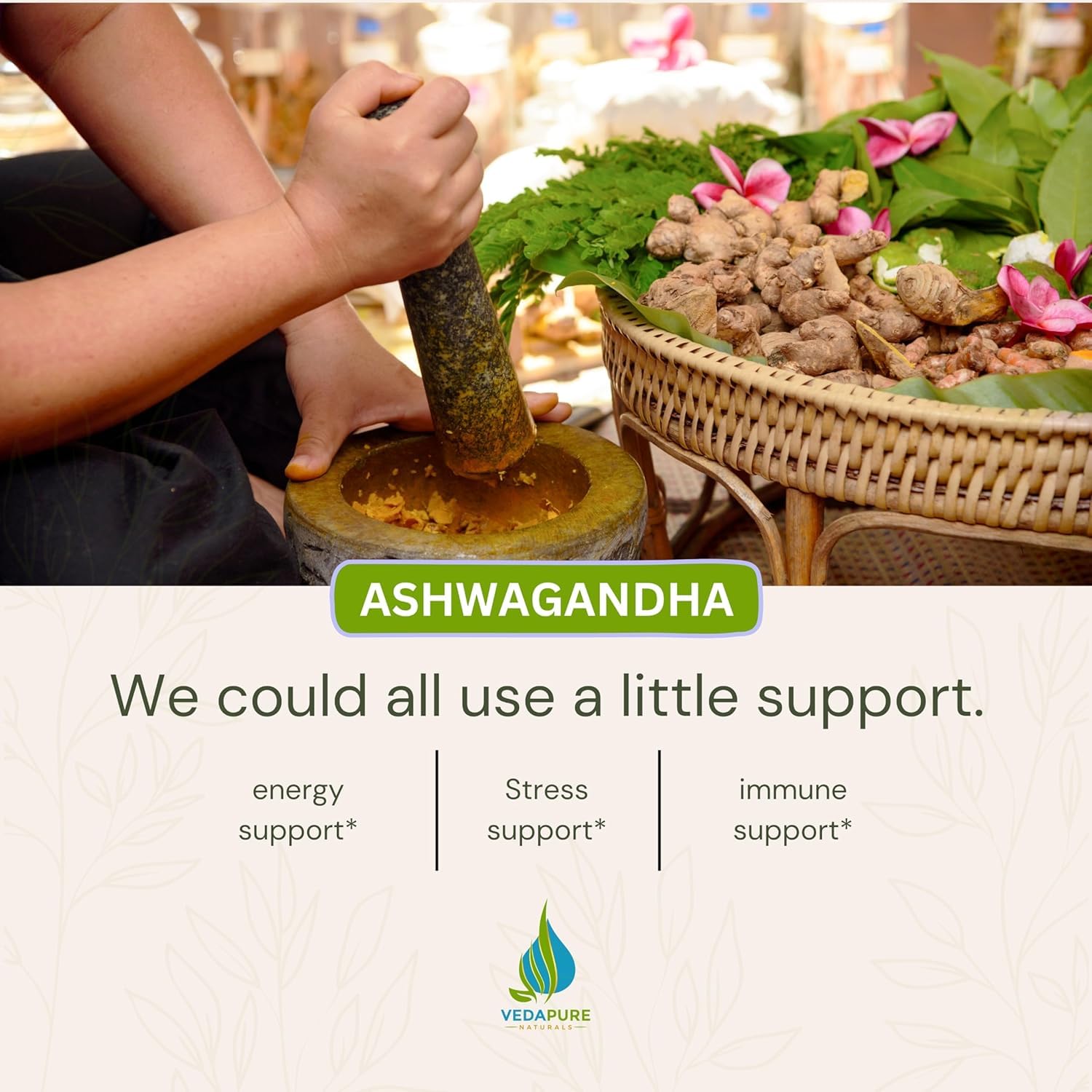 Vedapure Ashwagandha with Turmeric & Black Pepper Capsules – Withania somnifera