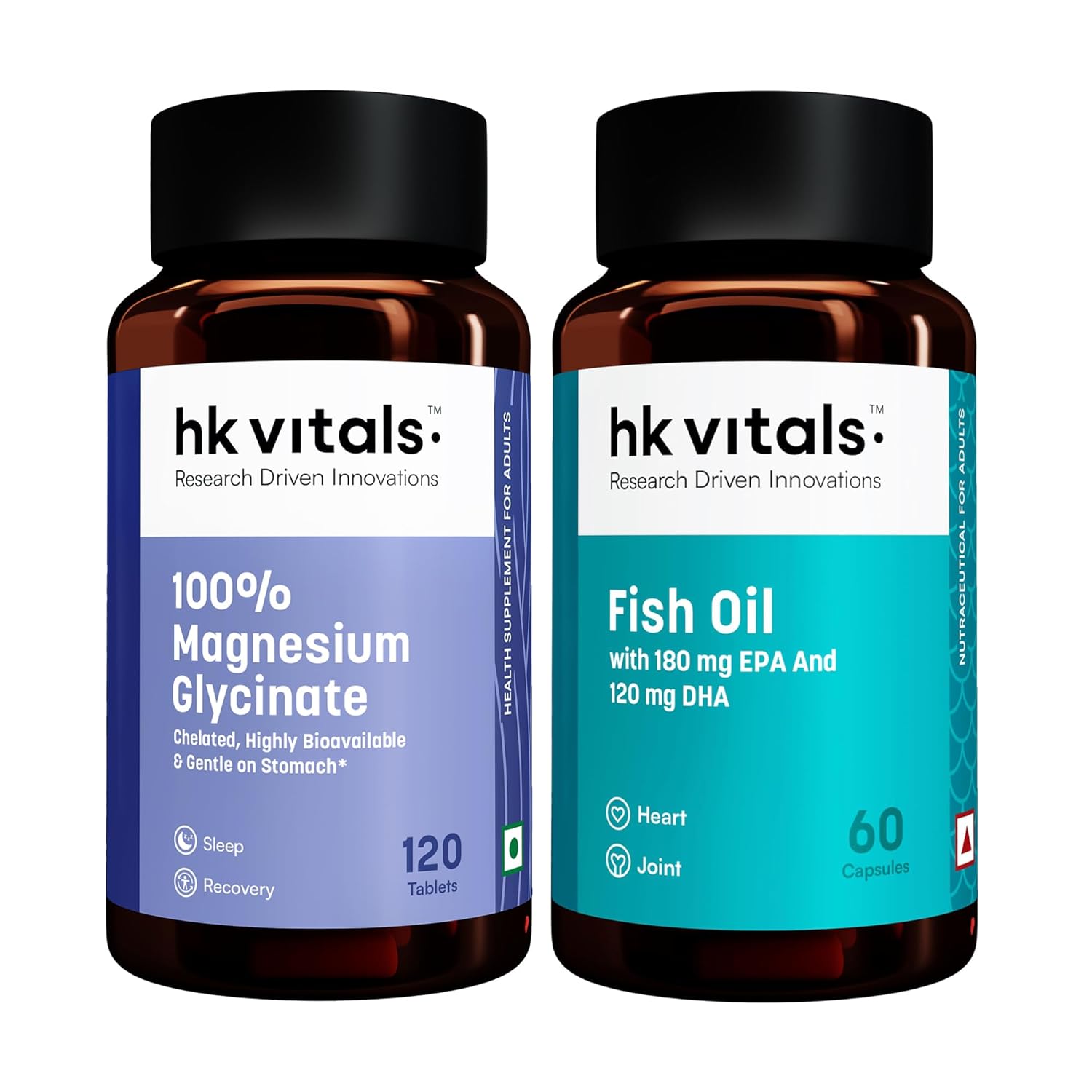 HK Vitals 100% Magnesium Glycinate Tablets – Vegetarian Mineral