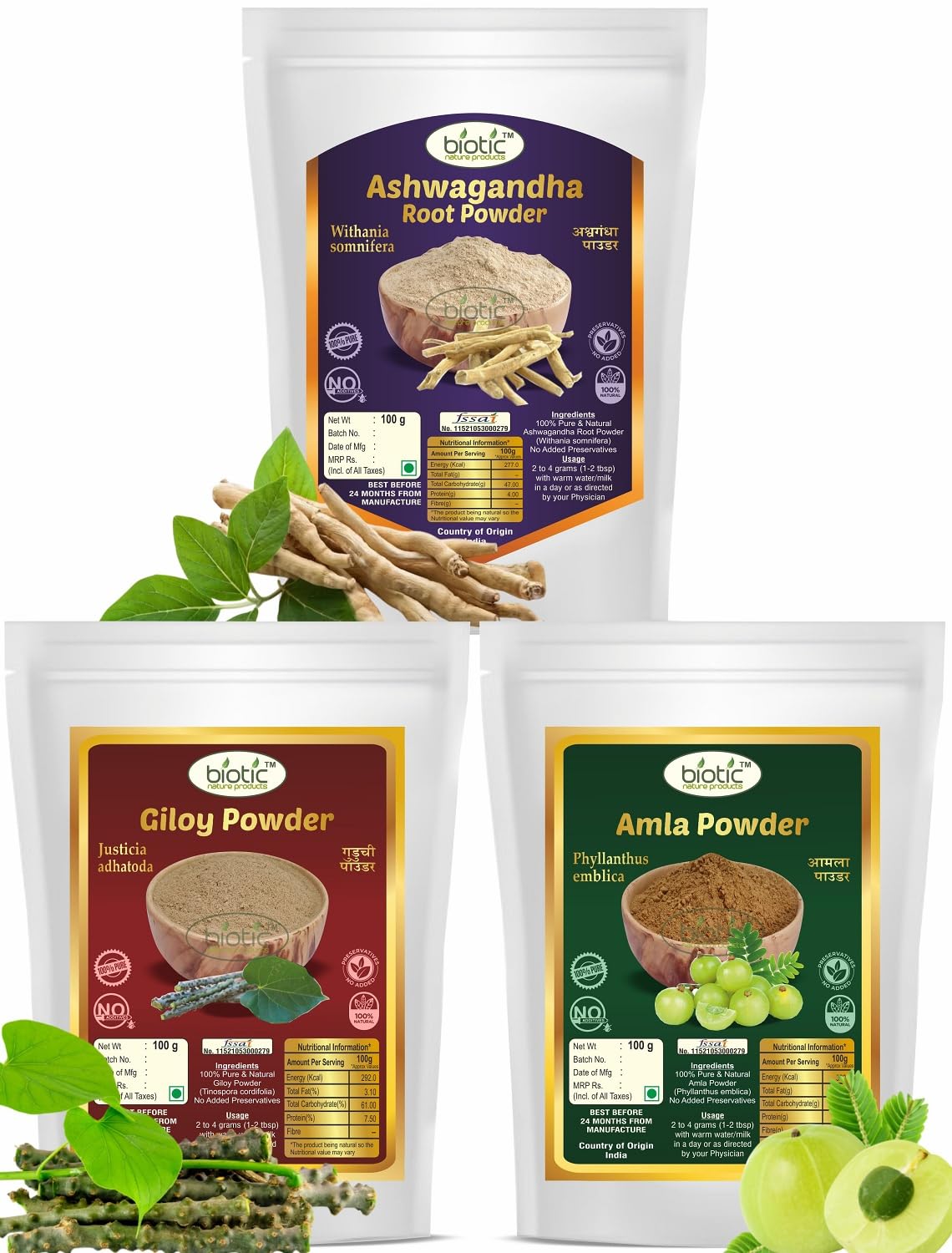 Biotic Ayurvedic Herb Powder Combo Powder 100g – Ayurvedic Herb