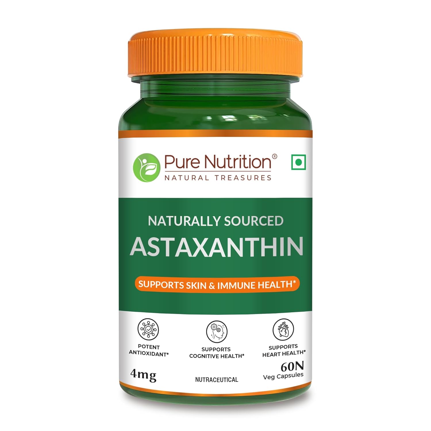 Pure Nutrition Astaxanthin 4mg Capsules 60 – Ayurvedic Herb