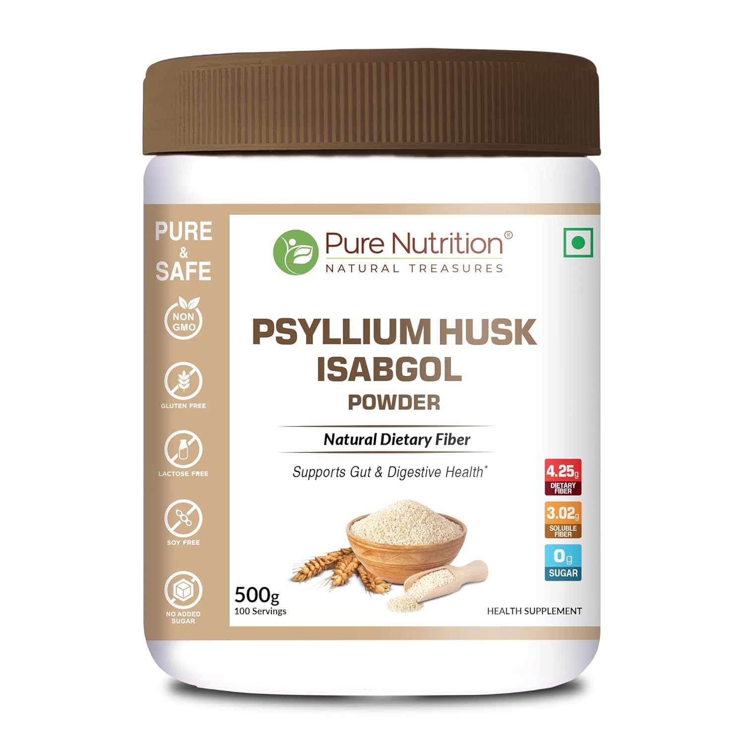 Pure Nutrition Psyllium Husk Powder 500g – Plantago ovata