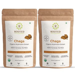 Rooted Actives Siberian Chaga Mushroom Powder 45g – Inonotus obliquus