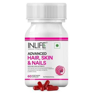 INLIFE Advanced Hair, Skin & Nails with Biotin Tablets – Ayurvedic Herb