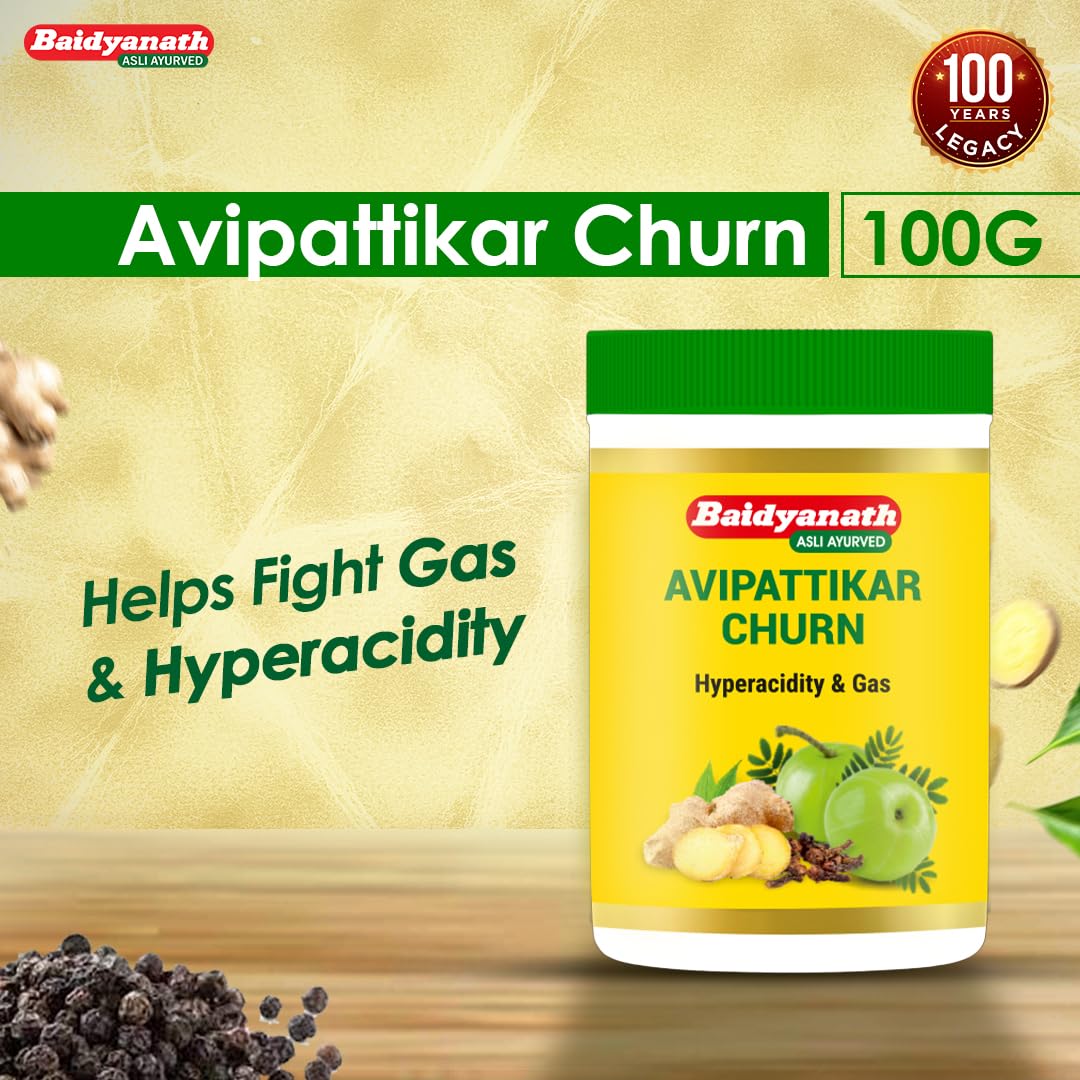 Baidyanath Avipattikar Churna Powder 100g – Ayurvedic Herb