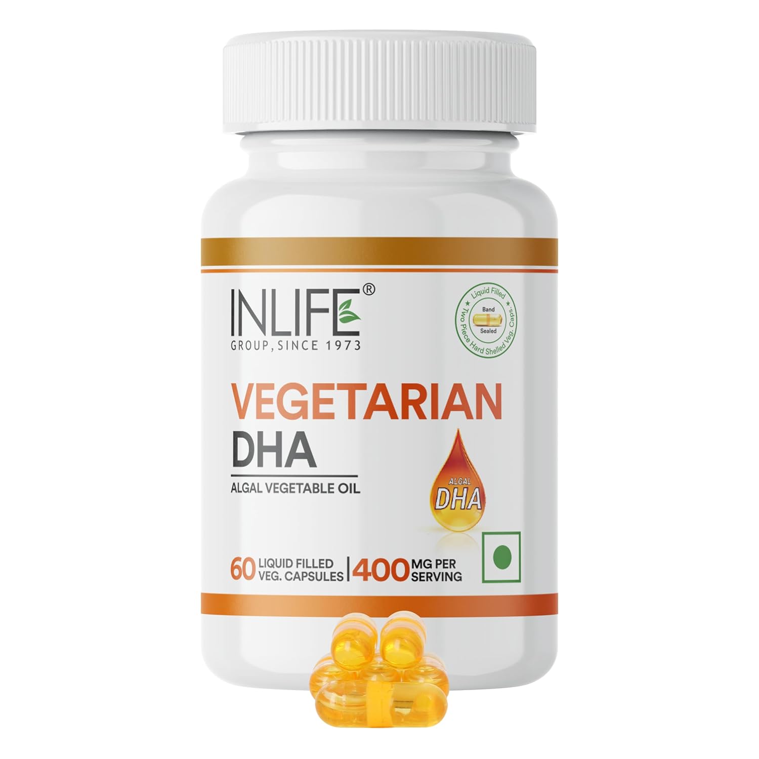 INLIFE Omega-3 Algal DHA 400mg Capsules 60 – Ayurvedic Herb