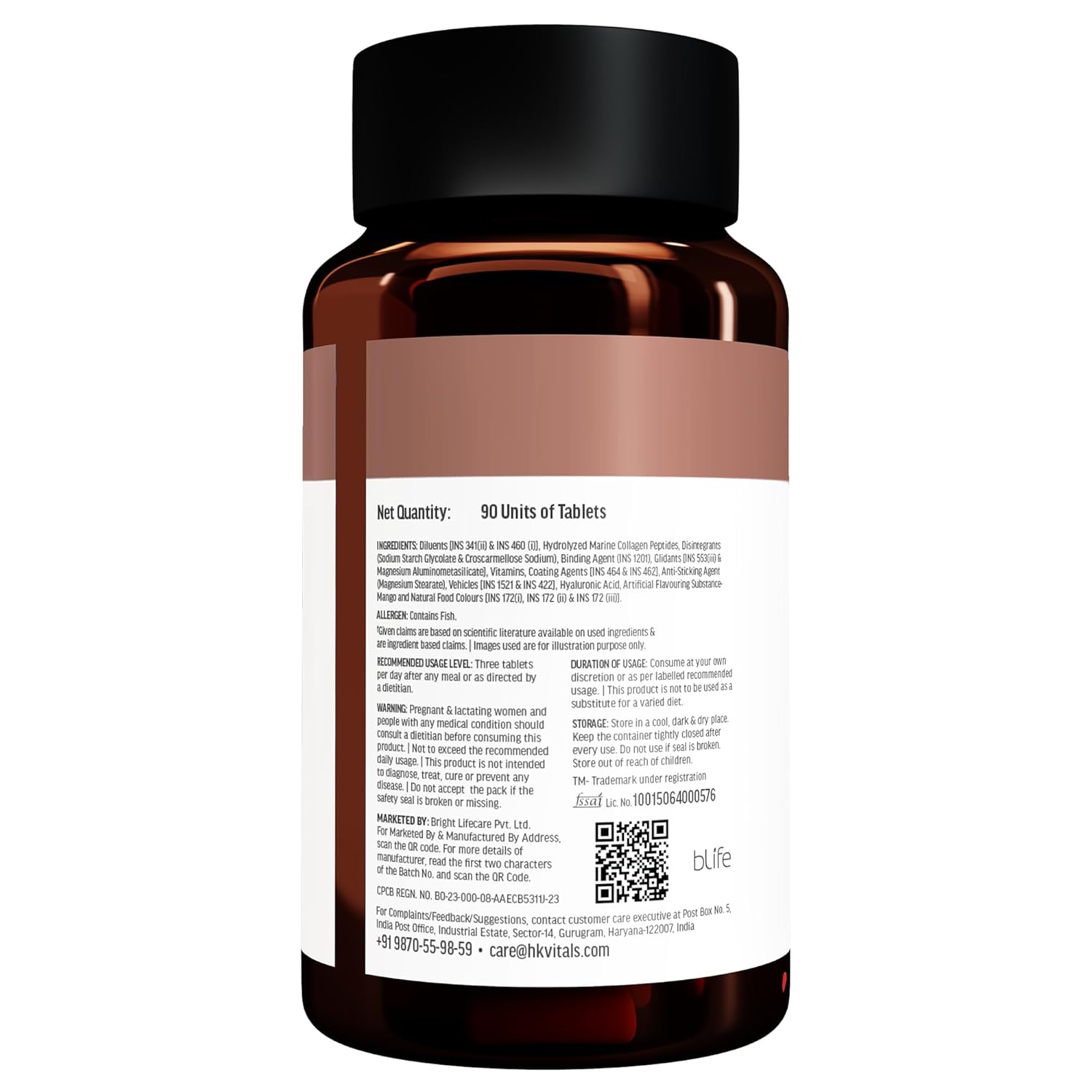 HK Vitals Marine Collagen 3000mg Tablets 90 – Ayurvedic Herb