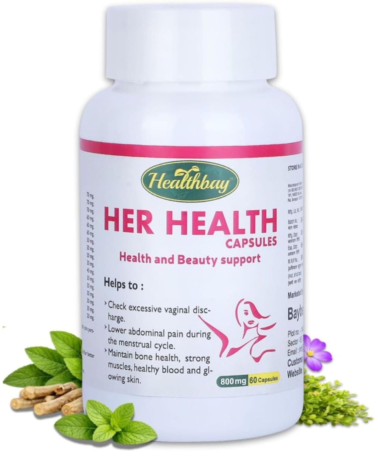 Her Health Shatavari with Dashmool Capsules 60 – Asparagus racemosus