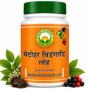 Basic Ayurveda Medoharvidangadi Loh Tablets 40 – Ayurvedic Herb