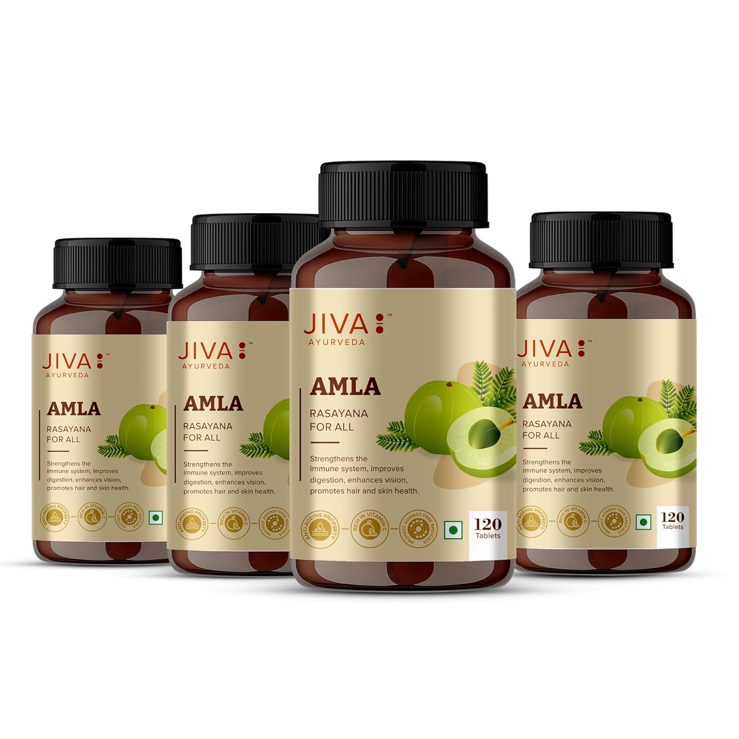 Jiva Amla 500mg Tablets 240 – Emblica officinalis