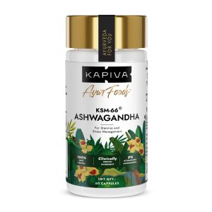 Kapiva KSM-66 Ashwagandha Capsules 60 – Withania somnifera