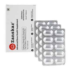 Zanskar Calcium + Vitamin D3 + K2 Tablets 30 – Vitamin Supplement