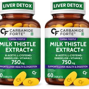 Carbamide Forte Milk Thistle with NAC, Dandelion & Vitamins Tablets – Silybum marianum