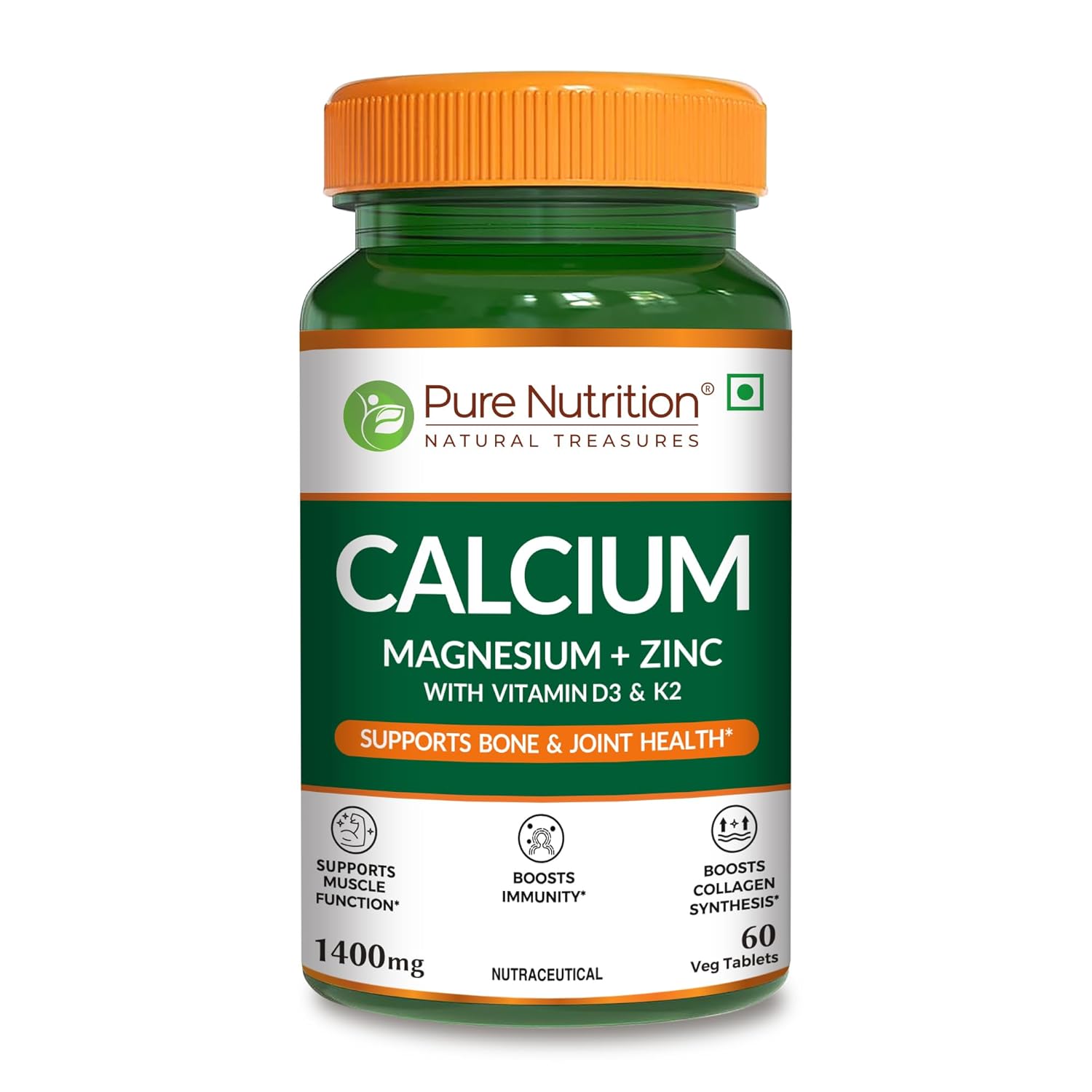 Pure Nutrition Calcium Citrate + Vitamin D3 & K2 Tablets 60 – Vitamin Supplement